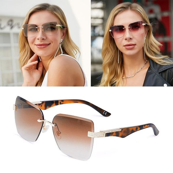sunglasses 2021 style rimless women fashion cat eye vintage lunette de soleil femme zonnebril dames glasses, White;black
sunglasses 2021 style rimless women fashion cat eye vintage lunette de soleil femme zonnebril dames glasses, White;black