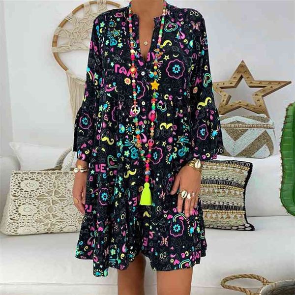 boho dres loose floral print long sleeve v-collar button party elegant dresses plus size vestidos de festa 210623, Black;gray
boho dres loose floral print long sleeve v-collar button party elegant dresses plus size vestidos de festa 210623, Black;gray