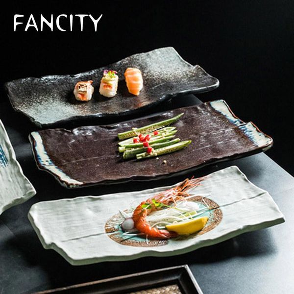 large ceramic plate size sushi barbecue grilled wing creative rectangular cumin ribs flat dishes & plates
large ceramic plate size sushi barbecue grilled wing creative rectangular cumin ribs flat dishes & plates