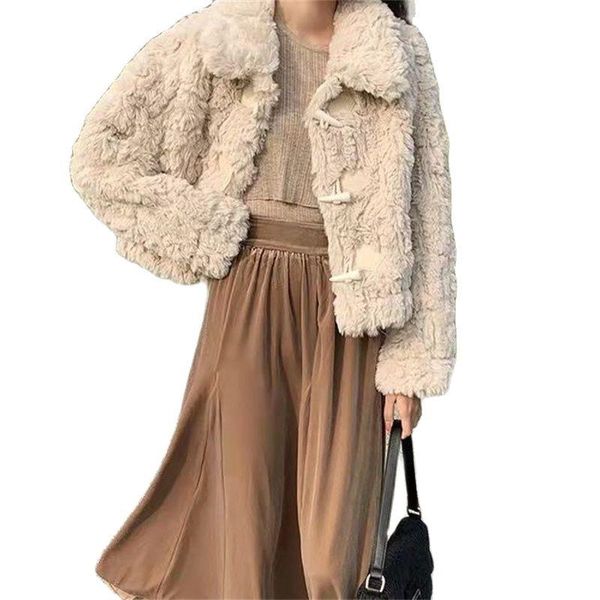 women's fur & faux women winter short lmitate coat 2021korean imitation rex jacket female small long sleeves loose thicken a700, Black
women's fur & faux women winter short lmitate coat 2021korean imitation rex jacket female small long sleeves loose thicken a700, Black