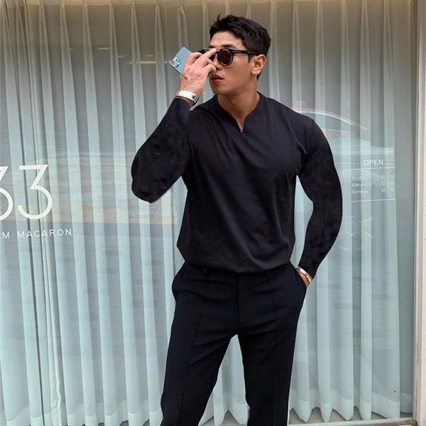 running jerseys 2021 summer sportswear v-neck long sleeve men t shirts fashion men's cotton fitness t-shirt gyms sports shirt, Black;blue
running jerseys 2021 summer sportswear v-neck long sleeve men t shirts fashion men's cotton fitness t-shirt gyms sports shirt, Black;blue