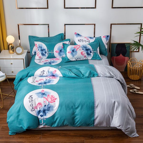 thickened large pattern four piece set of cotton ground wool chinese style quilt cover autumn and winter bedding
thickened large pattern four piece set of cotton ground wool chinese style quilt cover autumn and winter bedding