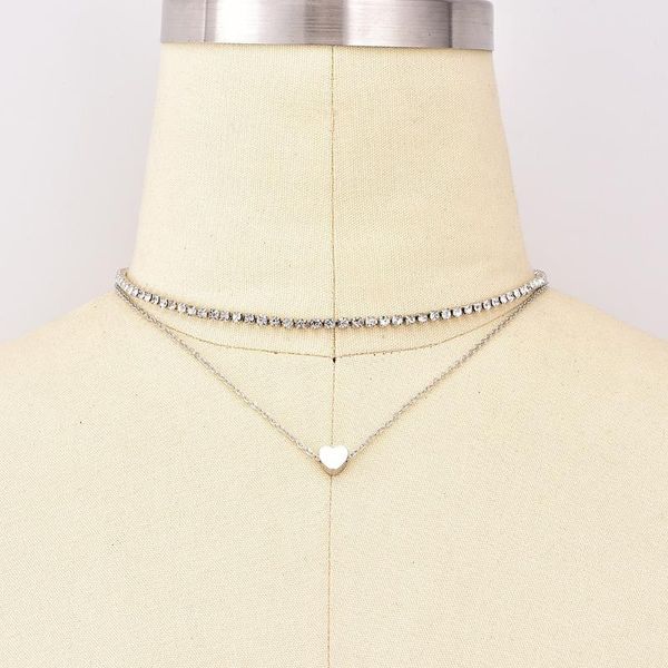 chokers 2021 fashion jewelry crystal chain link with heart pendant necklace set for women girls gifts, Golden;silver
chokers 2021 fashion jewelry crystal chain link with heart pendant necklace set for women girls gifts, Golden;silver