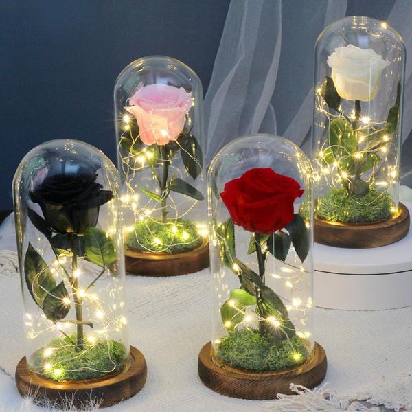 decorative flowers & wreaths eternal preserved roses in glass cover with night light wedding party decoration mother's day valentine�
decorative flowers & wreaths eternal preserved roses in glass cover with night light wedding party decoration mother's day valentine�