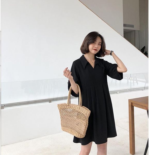 maternity dresses poungdudu pregnant women small black dress loose large size temperament was thin a word, White
maternity dresses poungdudu pregnant women small black dress loose large size temperament was thin a word, White