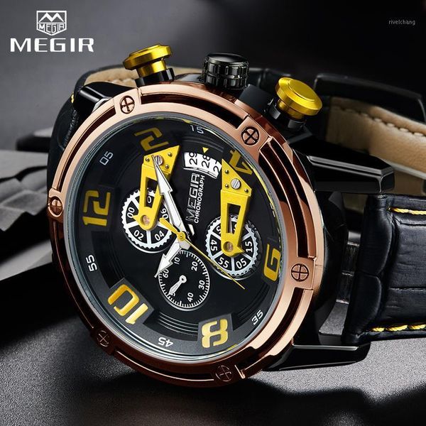 chronograph men's leather sport quartz watch men montre homme fashion casual watches military analog relogio masculino wristwatches, Slivery;brown
chronograph men's leather sport quartz watch men montre homme fashion casual watches military analog relogio masculino wristwatches, Slivery;brown