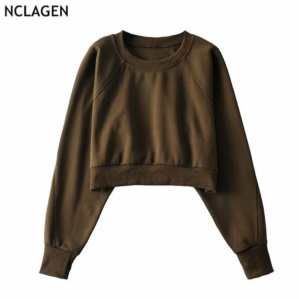 women's hoodies & sweatshirts nclagen 2021 autumn women long sleeve crop sweatshirt loose casual brief athleisure pullovers cotton matc, Black
women's hoodies & sweatshirts nclagen 2021 autumn women long sleeve crop sweatshirt loose casual brief athleisure pullovers cotton matc, Black
