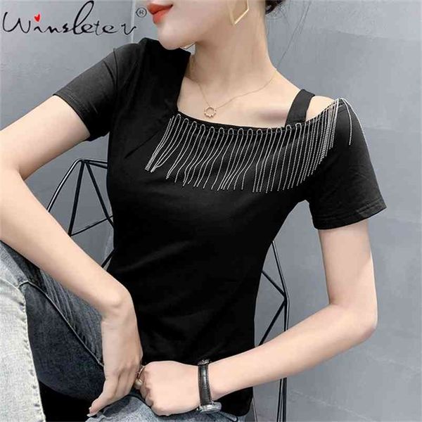 summer european clothes cotton t-shirt fashion hollow out irregularity tassels women bottoming shirt tees t13706a 210421, White
summer european clothes cotton t-shirt fashion hollow out irregularity tassels women bottoming shirt tees t13706a 210421, White