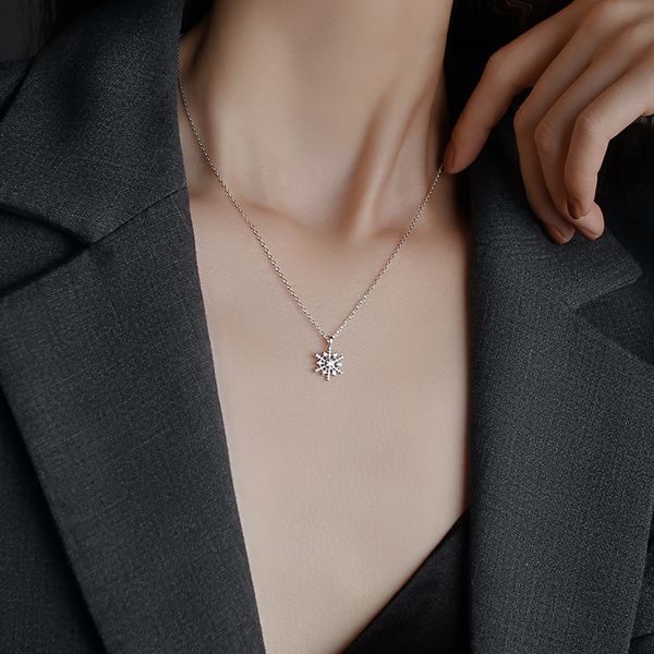 snowflakes necklace female niche female collarbone chain design feeling delicate necklace contracted temperament, Silver
snowflakes necklace female niche female collarbone chain design feeling delicate necklace contracted temperament, Silver