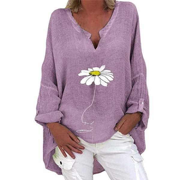 daisy print shirt women plus size blouses shirts casual long sleeve loose v-neck blouse autumn #11 women's &, White
daisy print shirt women plus size blouses shirts casual long sleeve loose v-neck blouse autumn #11 women's &, White