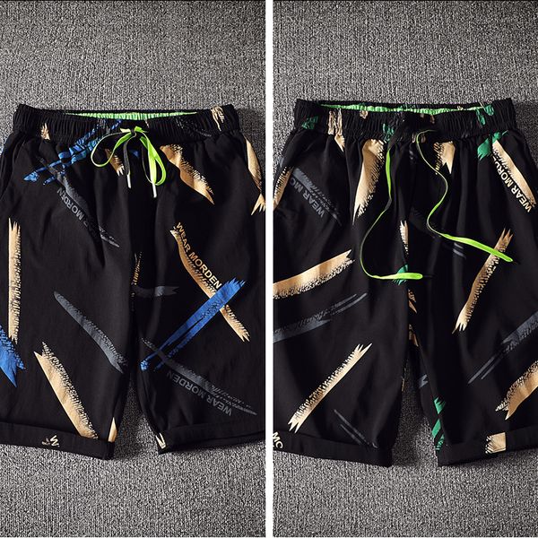 a 142 summer five minutes of pants men loose handsome popular logo trend seven 6 beach pants male flower shorts trousers slacks, Blue
a 142 summer five minutes of pants men loose handsome popular logo trend seven 6 beach pants male flower shorts trousers slacks, Blue