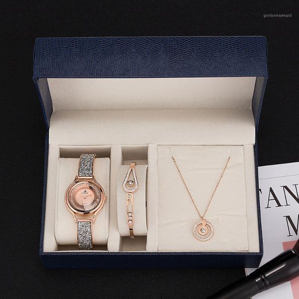 brand women's watch gift box set series electroplated zircon diamond necklace his and hers wristwatches, Slivery;brown
brand women's watch gift box set series electroplated zircon diamond necklace his and hers wristwatches, Slivery;brown
