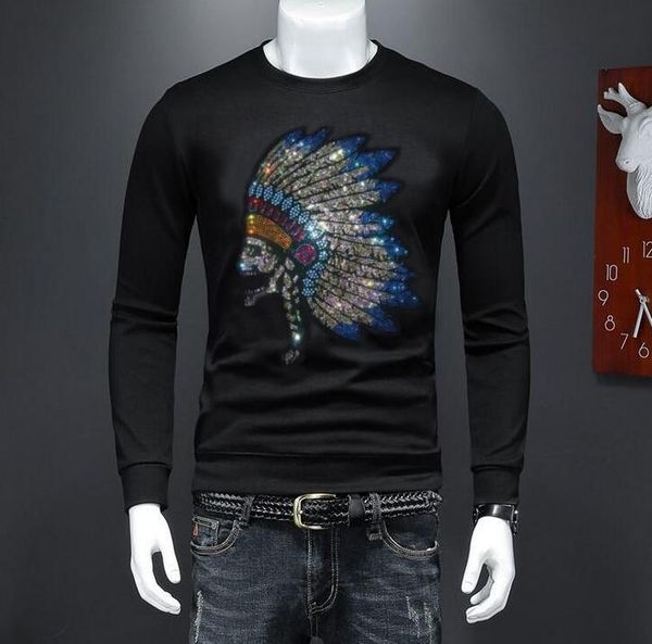 men's sweatshirt hoodie 2022 autumn new style rhinestones o-neck long sleeves pullover sweatshirt 085, Black
men's sweatshirt hoodie 2022 autumn new style rhinestones o-neck long sleeves pullover sweatshirt 085, Black