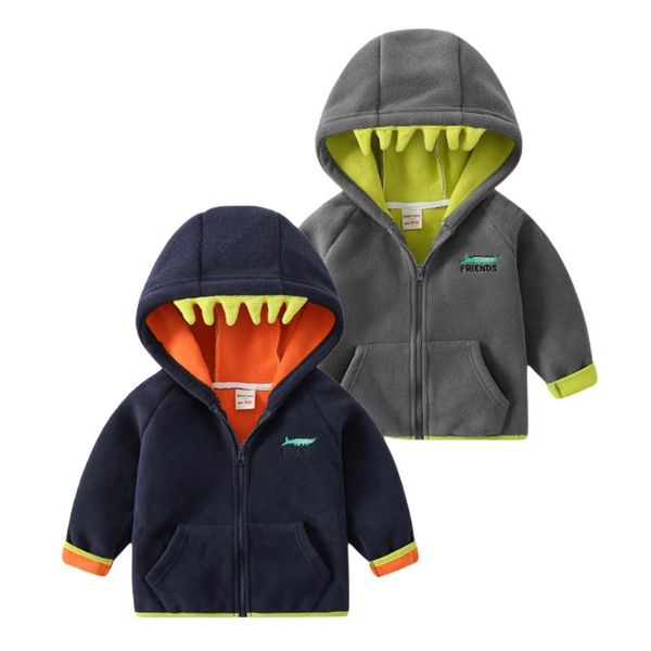 jackets winter kids boys polar fleece hooded zipper cute cartoon crocodile coat plush thicken children outwear 1-7t, Blue;gray
jackets winter kids boys polar fleece hooded zipper cute cartoon crocodile coat plush thicken children outwear 1-7t, Blue;gray