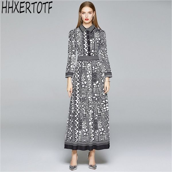 autumn winter fashion designer turn down collar maxi dres long sleeve flower print elegant vestidos 210531, Black;gray
autumn winter fashion designer turn down collar maxi dres long sleeve flower print elegant vestidos 210531, Black;gray