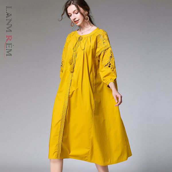 hollow out puff sleeve dresses famale drawstring round collar loose oversize summer cotton clothes trend aq955 210507, Black;gray
hollow out puff sleeve dresses famale drawstring round collar loose oversize summer cotton clothes trend aq955 210507, Black;gray