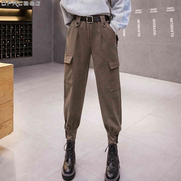 skirts streetwear cargo pants women harajuku winter woolen warm ladies trousers stretch high waist harem gray black khaki ff79
skirts streetwear cargo pants women harajuku winter woolen warm ladies trousers stretch high waist harem gray black khaki ff79