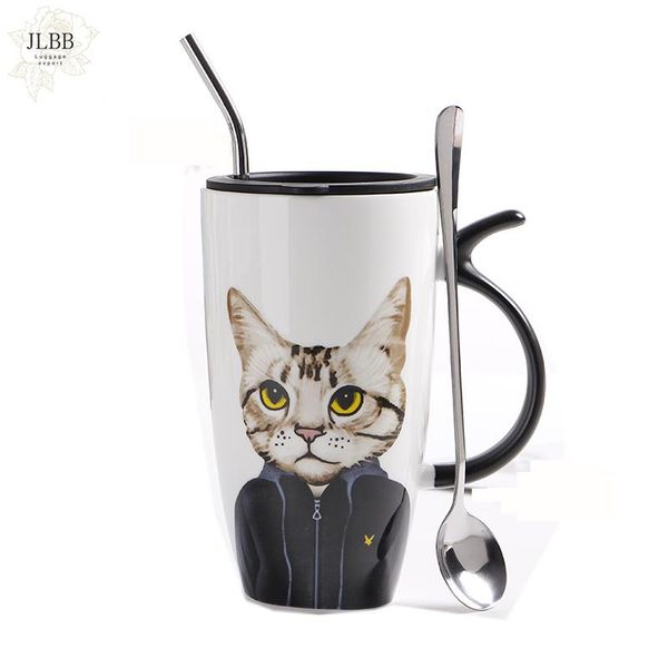 mugs high capacity cat pattern ceramic coffee milk mug cup 2021 with lid spoon straw office household lovely personality 
mugs high capacity cat pattern ceramic coffee milk mug cup 2021 with lid spoon straw office household lovely personality