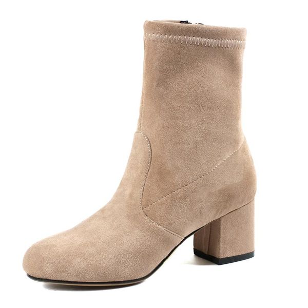 boots women ankle suede square heel boot round toe fashion zipper quality brand lady shoes handmade, Black
boots women ankle suede square heel boot round toe fashion zipper quality brand lady shoes handmade, Black