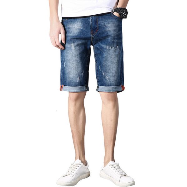 summer fashion slim jeans trend casual five pants men's straight denim shorts, Blue
summer fashion slim jeans trend casual five pants men's straight denim shorts, Blue