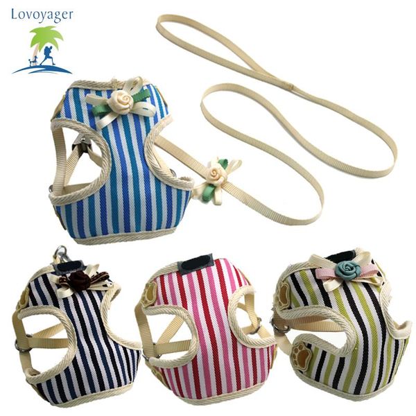 dog collars & leashes summer adjustable collar lead pet harness vest leash cute flower stripe for small dogs chihuahua teddy cat
dog collars & leashes summer adjustable collar lead pet harness vest leash cute flower stripe for small dogs chihuahua teddy cat