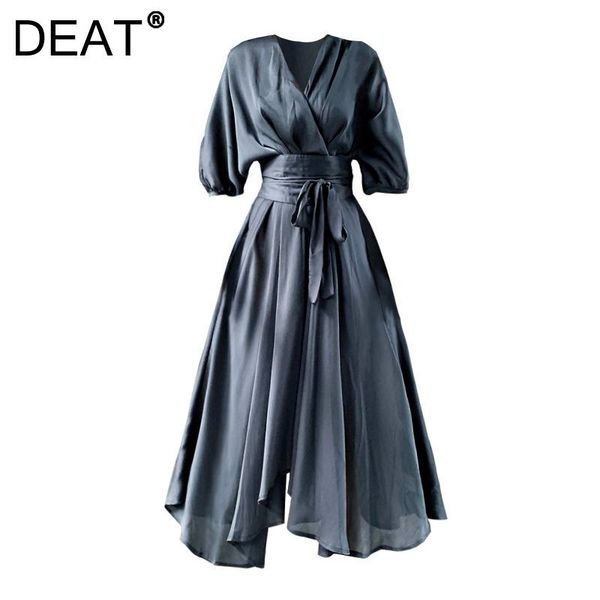 casual dresses deat woman midi dress gray silkly v collar seven sleeve with belt slim vintage style elegant 2021 autumn fashion 15xm174, Black;gray
casual dresses deat woman midi dress gray silkly v collar seven sleeve with belt slim vintage style elegant 2021 autumn fashion 15xm174, Black;gray