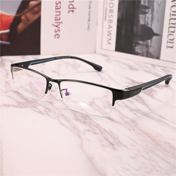 fashion sunglasses frames vazrobe titanium eyeglasses male brand glasses men spectacles for prescription optical lens reading/myopia eyewear, Black 
fashion sunglasses frames vazrobe titanium eyeglasses male brand glasses men spectacles for prescription optical lens reading/myopia eyewear, Black