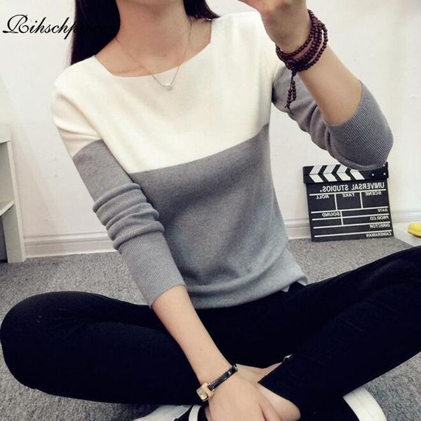 women's sweaters rihschpiece 2021 autumn knitted sweater women jersey jumper and pullovers white patchwork pullover rzf1351, White;black
women's sweaters rihschpiece 2021 autumn knitted sweater women jersey jumper and pullovers white patchwork pullover rzf1351, White;black