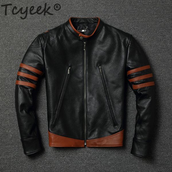 tcyeek men's et, motorcycle street cloth, real natural sheep coat, leather et 2020100% novel, Black
tcyeek men's et, motorcycle street cloth, real natural sheep coat, leather et 2020100% novel, Black