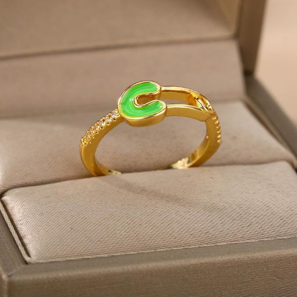 wedding rings green white paper clip for women adjustable open stainless steel enamel ring couple band jewerly christmas gift, Slivery;golden
wedding rings green white paper clip for women adjustable open stainless steel enamel ring couple band jewerly christmas gift, Slivery;golden