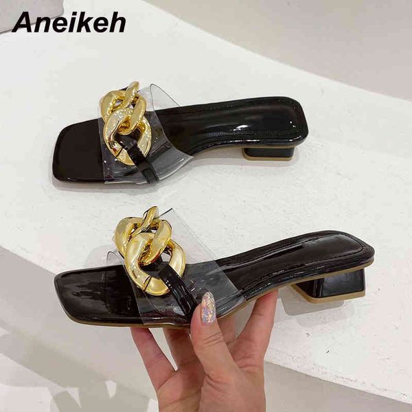 shallow pvc women summer concise metal decoratio peep toe square heel fashion ladies shoes slip on slides leisure 210507, Black
shallow pvc women summer concise metal decoratio peep toe square heel fashion ladies shoes slip on slides leisure 210507, Black