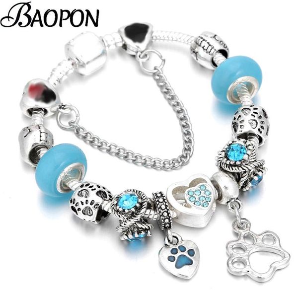 charm bracelets baopon silver color dog pendant & bangles for women fit crystal brand year jewelry pulseras, Golden;silver
charm bracelets baopon silver color dog pendant & bangles for women fit crystal brand year jewelry pulseras, Golden;silver