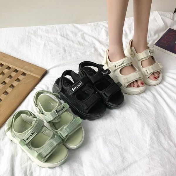 chaussure femme casual shoes woman sandals thick bottom 2021 summer for women platform solid hook loop, Black
chaussure femme casual shoes woman sandals thick bottom 2021 summer for women platform solid hook loop, Black