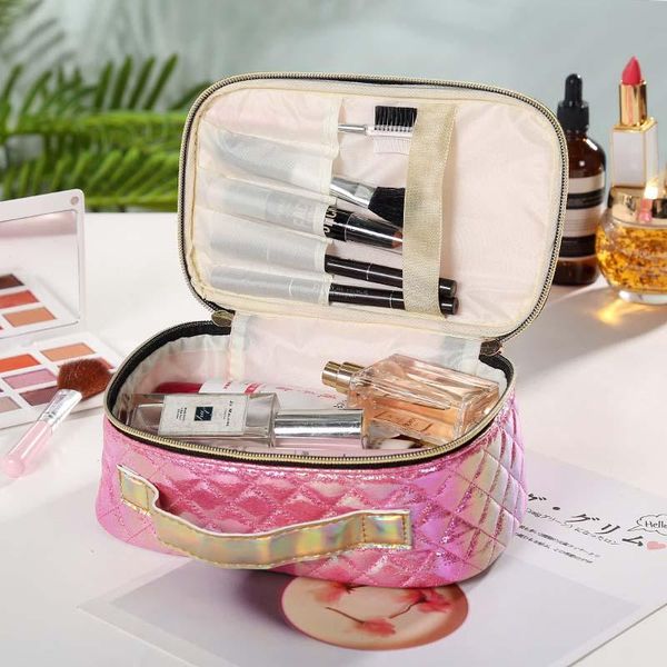 colorful laser pu portable cosmetic case makeup bag casual square lattice women storage wash bags & cases
colorful laser pu portable cosmetic case makeup bag casual square lattice women storage wash bags & cases