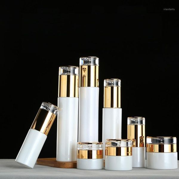 storage bottles & jars 20~120ml glass mist spray bottle white refillable emulsion lotion pump gold water cap 20/30/50g empty cosmetic cream
storage bottles & jars 20~120ml glass mist spray bottle white refillable emulsion lotion pump gold water cap 20/30/50g empty cosmetic cream