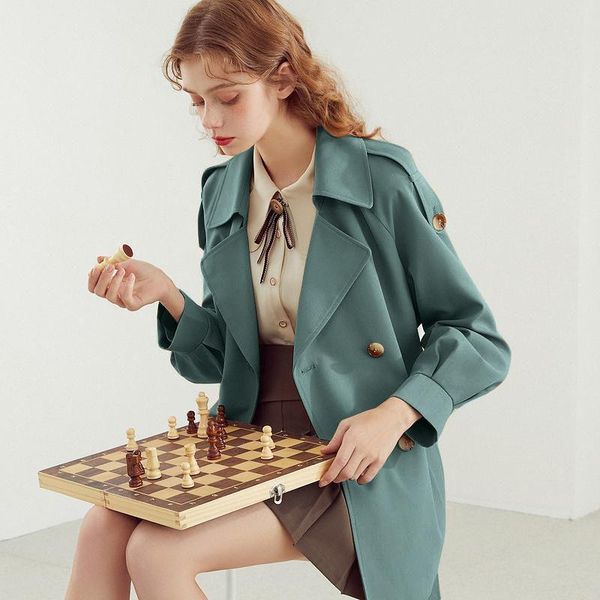 women's trench coats windbreaker jacket 2021 spring and autumn mid-length wear thin coat trend, Tan;black
women's trench coats windbreaker jacket 2021 spring and autumn mid-length wear thin coat trend, Tan;black