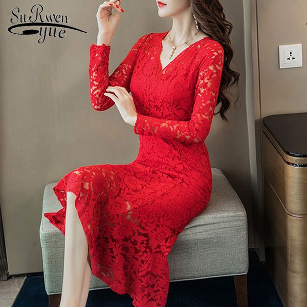 women dress hollow lace red vestidos de verano long sleeve summer elegantes 3945 50 210508, Black;gray
women dress hollow lace red vestidos de verano long sleeve summer elegantes 3945 50 210508, Black;gray