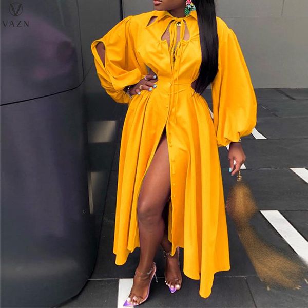 casual dresses vazn 2021 women fashion street style long dress sleeve lapel single breasted floor length pure color shirt, Black;gray
casual dresses vazn 2021 women fashion street style long dress sleeve lapel single breasted floor length pure color shirt, Black;gray
