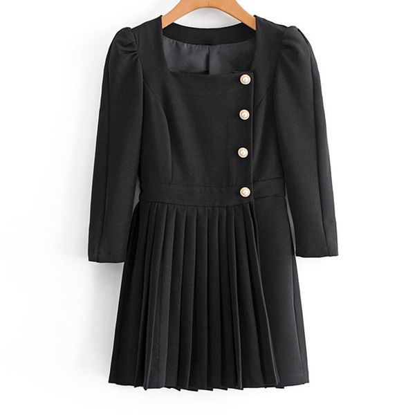 casual dresses floy fashion square collar women elegant loose solid pleated dress three quarter mini ladies, Black;gray
casual dresses floy fashion square collar women elegant loose solid pleated dress three quarter mini ladies, Black;gray