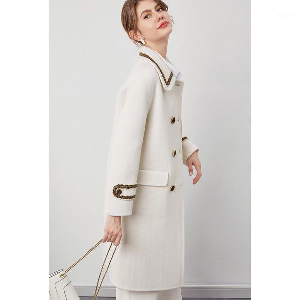 women's wool & blends white double-sided cashmere coat middle and long winter 2021 fashion small fragrant, Black
women's wool & blends white double-sided cashmere coat middle and long winter 2021 fashion small fragrant, Black