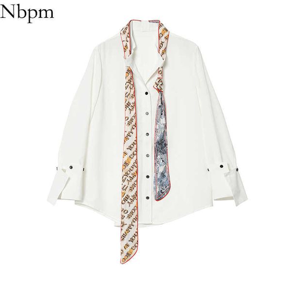 nbpm spring women's clothing fashion tie blouses solid tunic female elegant long sleeve blusas mujer shirt vintage 210529, White
nbpm spring women's clothing fashion tie blouses solid tunic female elegant long sleeve blusas mujer shirt vintage 210529, White