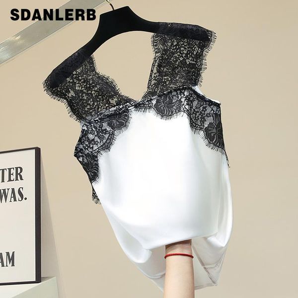 women's tanks & camis 2021 summer black lace patch tank female outer wear and inside slim fit, White
women's tanks & camis 2021 summer black lace patch tank female outer wear and inside slim fit, White