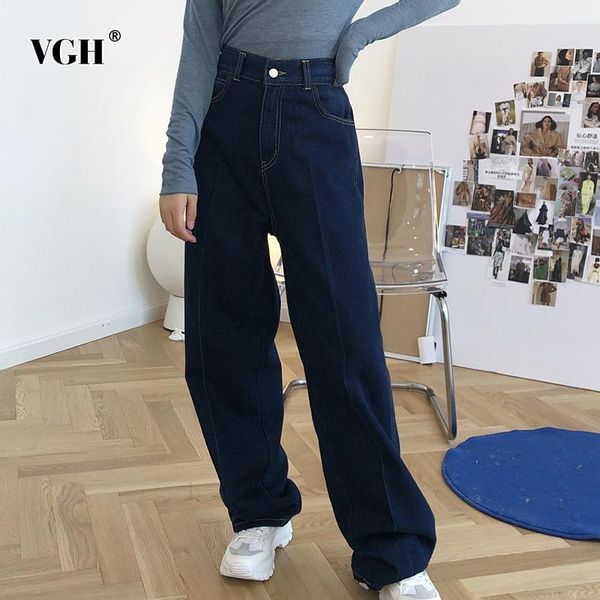 women's jeans vgh washed denim pant for women high waist vintage large size chic style casual wide leg pants female 2021 winter clothin, Blue
women's jeans vgh washed denim pant for women high waist vintage large size chic style casual wide leg pants female 2021 winter clothin, Blue