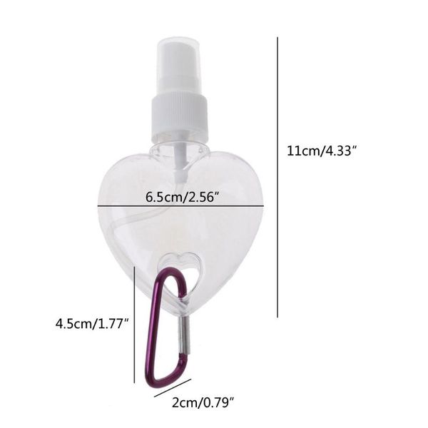 5pcs 50ml portable heart spray bottle mister holder keychain carriers storage bottles & jars
5pcs 50ml portable heart spray bottle mister holder keychain carriers storage bottles & jars