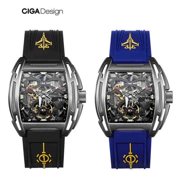 ciga design z series mechanical wristwatch aircraft carrier ip titanium coating case soft silicone strap, Slivery;brown
ciga design z series mechanical wristwatch aircraft carrier ip titanium coating case soft silicone strap, Slivery;brown