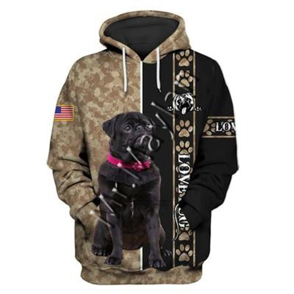 men's hoodies & sweatshirts 3d graphic animals dog art french pug hoodie men/women casual streetwear sweatshirt pullover wz022, Black
men's hoodies & sweatshirts 3d graphic animals dog art french pug hoodie men/women casual streetwear sweatshirt pullover wz022, Black