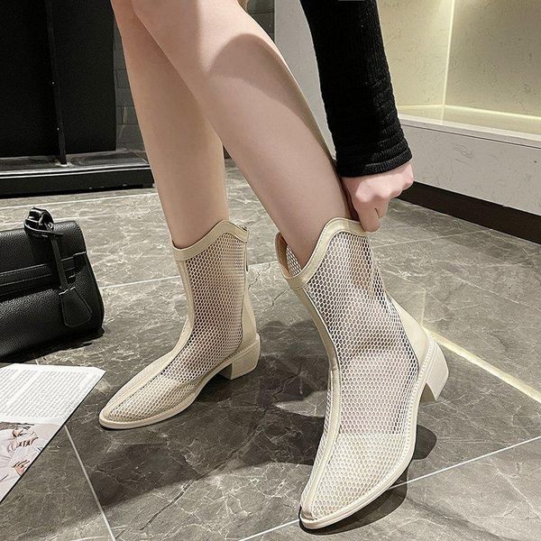 summer fashion women boots black white ankle botas mesh breathable shoes thick heels footwear zipper zapatos de mujer 2021
summer fashion women boots black white ankle botas mesh breathable shoes thick heels footwear zipper zapatos de mujer 2021