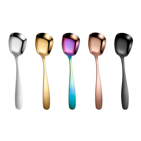 spoons 5pcs cutlery stainless steel tableware set rice soup square spoon ladle gold dessert icecream restaurant kitchen accessory
spoons 5pcs cutlery stainless steel tableware set rice soup square spoon ladle gold dessert icecream restaurant kitchen accessory