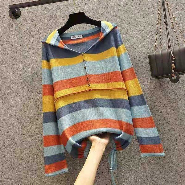 women's t-shirt arrival spring/autumn women loose casual long sleeve hooded t shirt all-matched sweet cute striped cotton t-shirt w40 3, White
women's t-shirt arrival spring/autumn women loose casual long sleeve hooded t shirt all-matched sweet cute striped cotton t-shirt w40 3, White