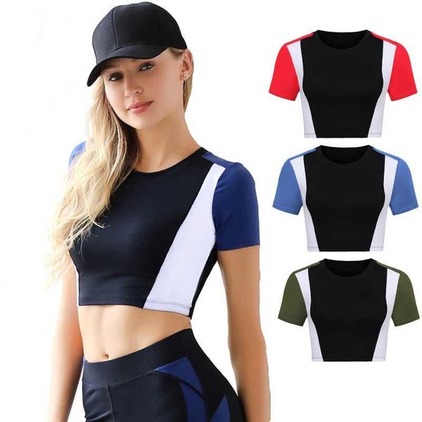 yoga outfits female quick dry short sleeve tee hoody gym fitness women compress workout clothing women's sport t shirt running wa42, White;red
yoga outfits female quick dry short sleeve tee hoody gym fitness women compress workout clothing women's sport t shirt running wa42, White;red
